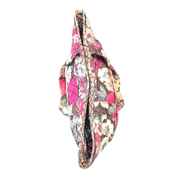 Vera Bradley Pink and Brown Quilted Tote Bag - Picture 5 of 10